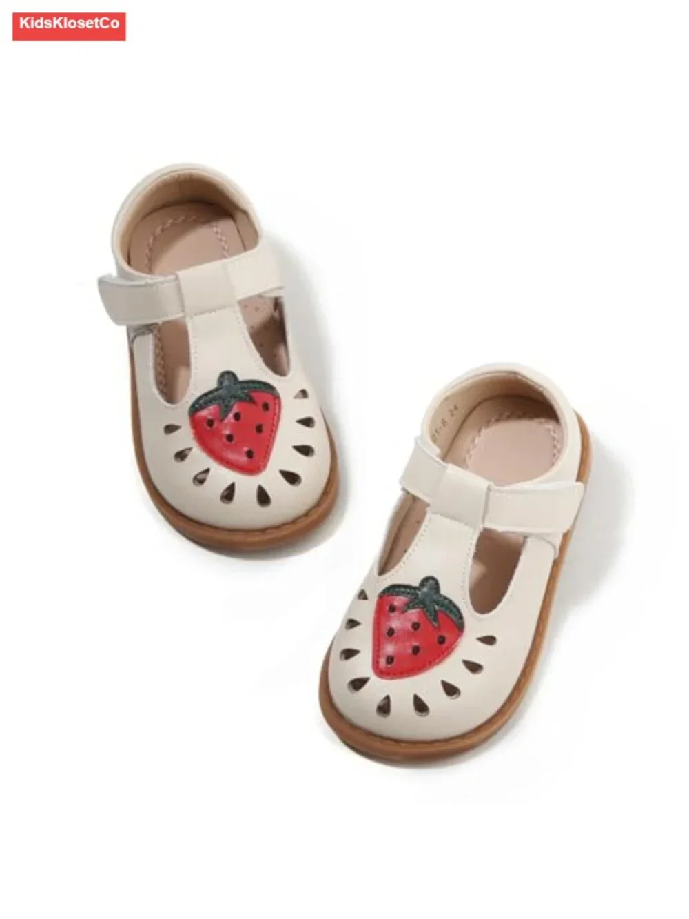 Toddler Girl Mary Jane Dress Shoes Leather Flats Non-Slip Adjustable Strap